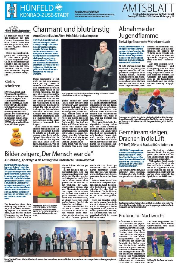 Amtsblatt vom 23. Oktober 2021